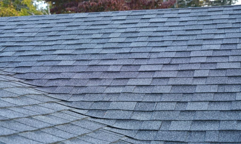 close up on new installed roof shingle, Roseville, MN